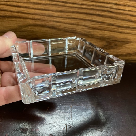 Vintage Square Glass Ashtray - Picture 7 of 8